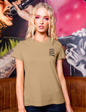 
                  
                    Load image into Gallery viewer, ADDC Women&amp;#39;s Logo T-Shirt - Tan
                  
                
