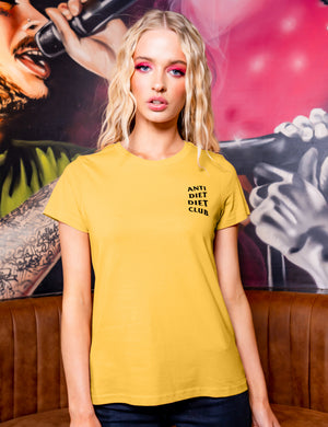 
                  
                    Load image into Gallery viewer, ADDC Women&amp;#39;s Logo T-Shirt - Yellow
                  
                