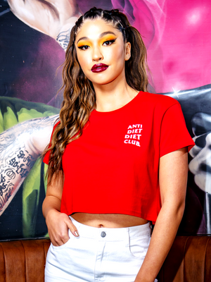 
                  
                    Load image into Gallery viewer, Cheat Day ADDC Crop Tee - Red
                  
                